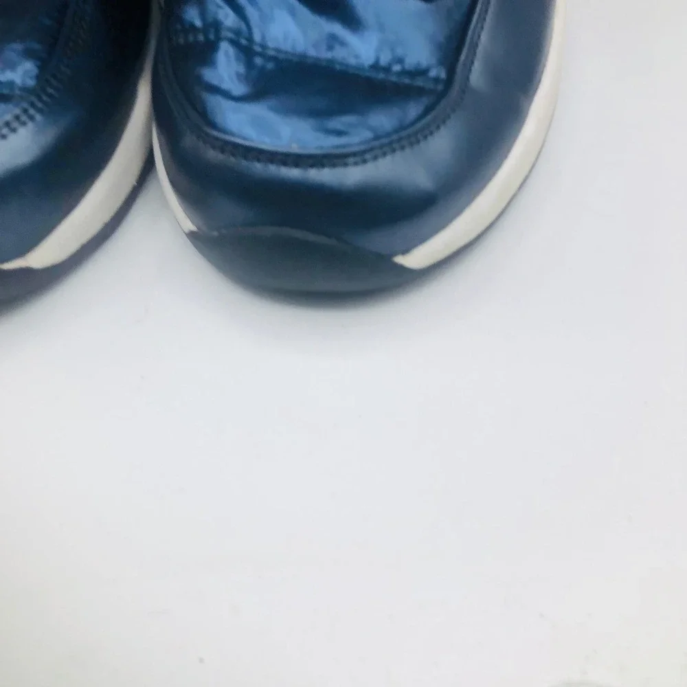 CHEEKS‎ womens winter boots shoe size 11 M quilted fabric upper matalic blue